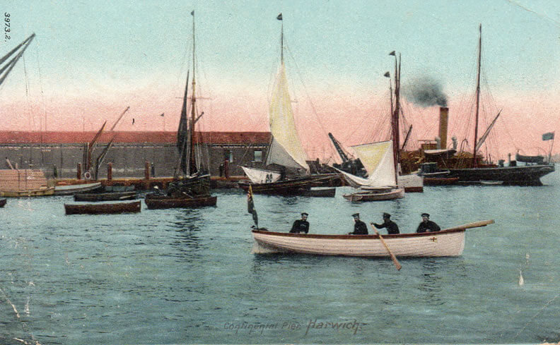 The original Continental Pier with the Trinity House tender Satellite berthing
