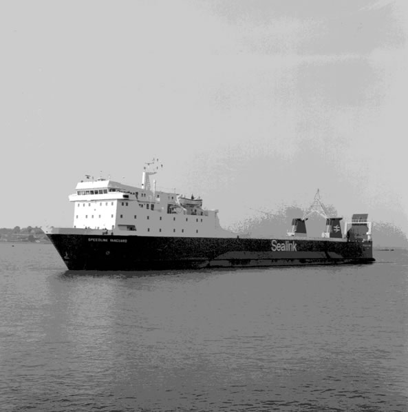 Speedlink Vanguard arriving at Harwich in September 1980